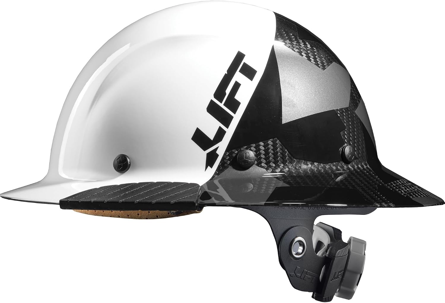 LIFT SAFETY Dax Carbon Fiber Full Brim Hard Hat | Safety/Construction Helmet w/ 6 Point Suspension for Comfort & Impact Protection