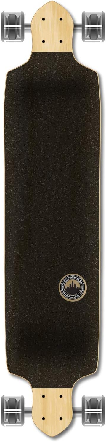 Drop Down Longboard Complete Cruiser 41.25" x 10" w/Premium Black Grip Tape, Heavy Duty Aluminum Alloy Truck, 71mm Longboard Wheels, and ABEC-9 Bearings
