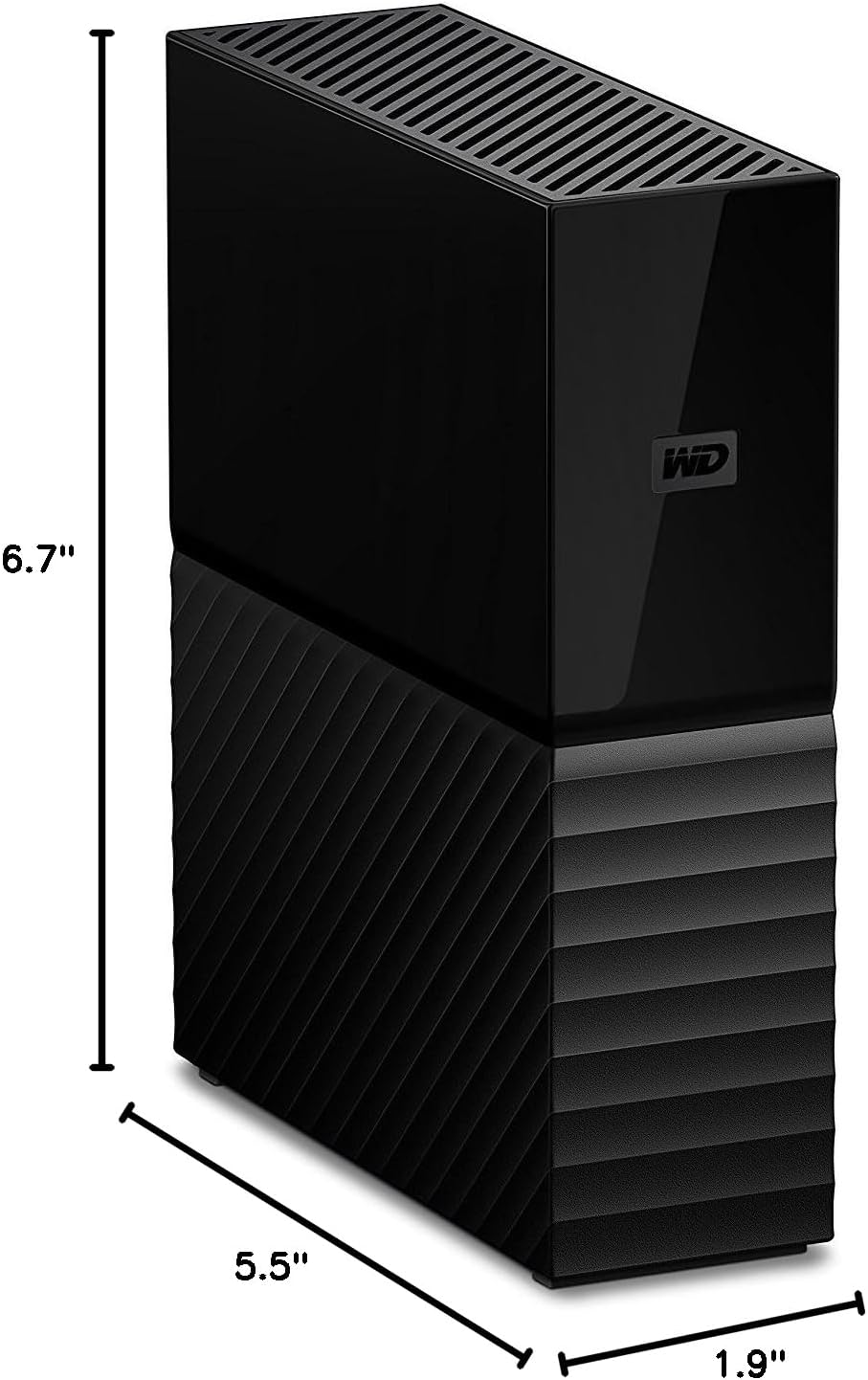 Western Digital 6TB My Book Desktop External Hard Drive, USB 3.0, External HDD with Password Protection and Auto Backup Software - WDBBGB0060HBK-NESN