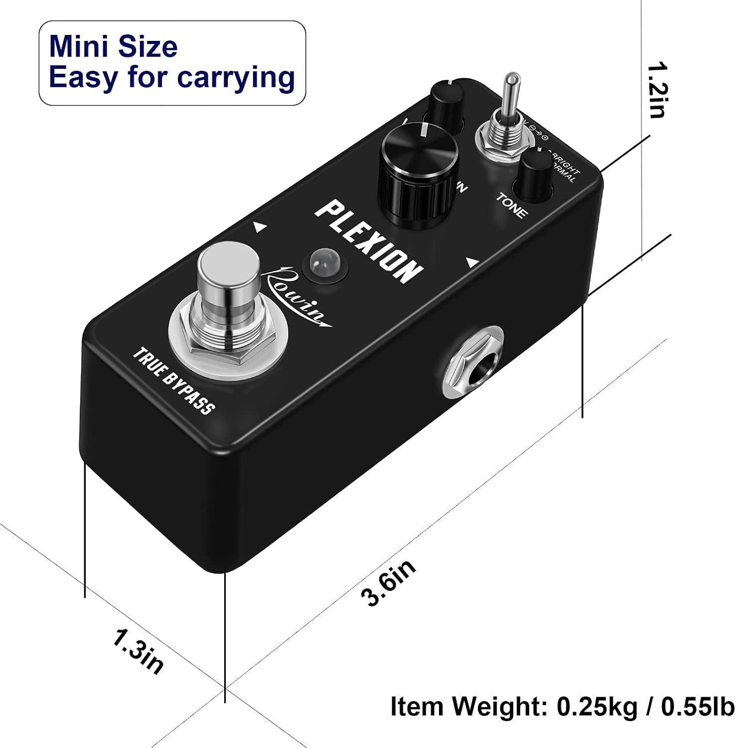 Vintage Vacuum Bluesy Guitar Effect Pedal,Electric Guitar Effect Sound Low Key Mild Clipping