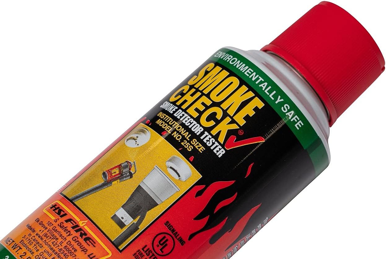 Home Safeguard 25S 2.5-Oz. Smoke Detector Tester Spray | Photoelectric Smoke