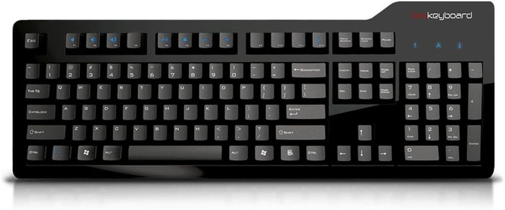 Das Keyboard 4 Professional Wired Mechanical Keyboard, Cherry MX Brown Mechanical Switches, 2-Port USB 3.0 Hub, Volume Knob, Aluminum Top (104 Keys, Black)