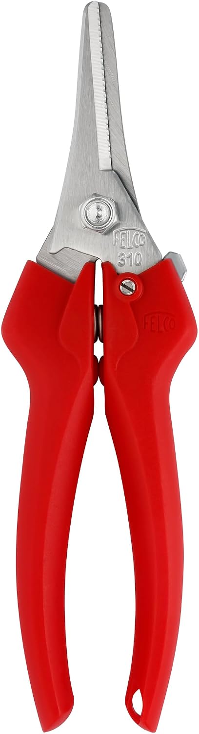 Felco F310 Pruning Snips – 7.3" Lightweight Garden Clippers for Fine Trimming & Harvesting | Pruning Shears for Gardening | Garden Snips and Pruners with Forged Aluminum Handles, Precision Tip