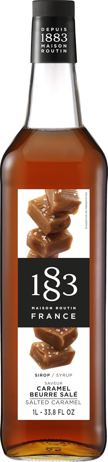 1883 Maple Syrup for Drinks, Made in France, 1 Liter Glass Bottle