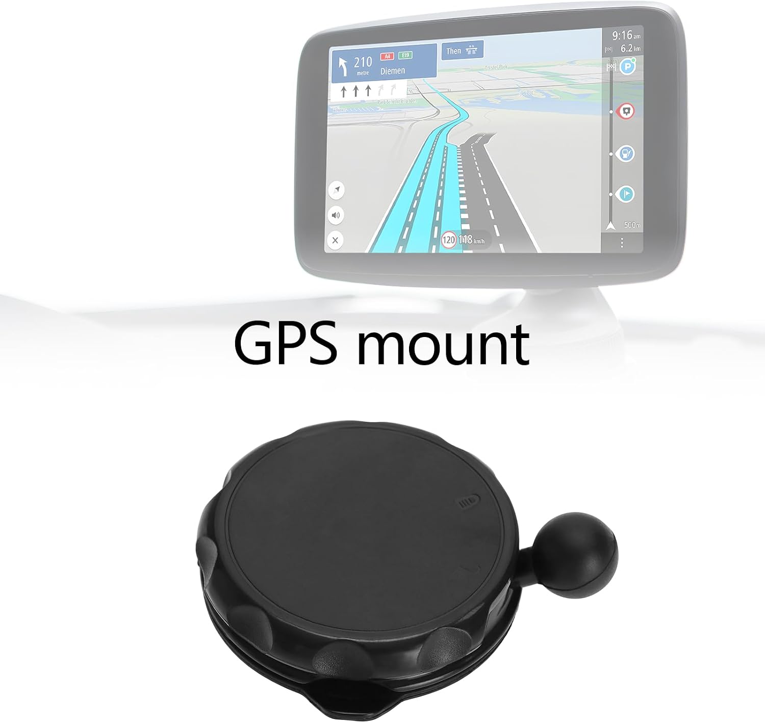 Car Mount Windscreen Vacuum Suction Cup Compatible with TomTom Via 100 110 1535 1600