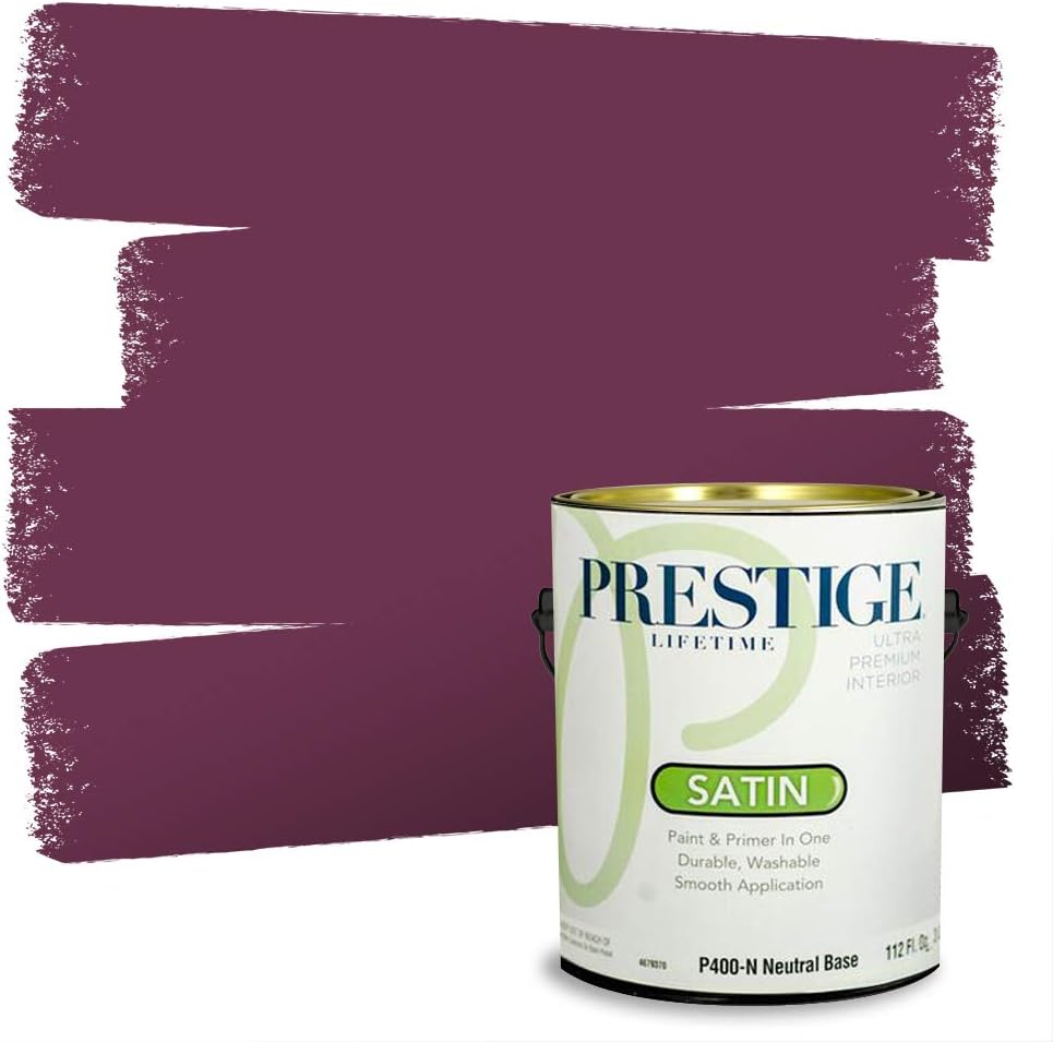 PRESTIGE E500-P-SW6303 Exterior Paint and Primer in One, 1-Gallon, Semi-Gloss, Comparable Match of Sherwin Williams Rose Colored, 1 Gallon, SW17-Rose