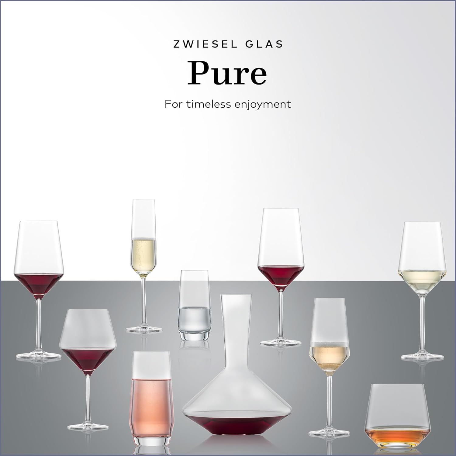 Zwiesel Glas Pure Sauvignon Blanc White Wine Glass (Set of 6), Graceful Wine Glasses for White Wine, Dishwasher-Safe Tritan Crystal Glasses