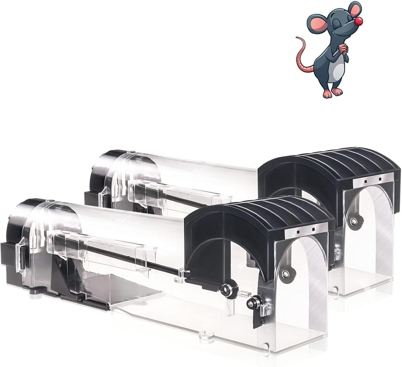 Humane Mouse Traps, 12 inches Enlarged No Kill Rat Live Traps for Chipmunks, Reusable Catch and Release Mice