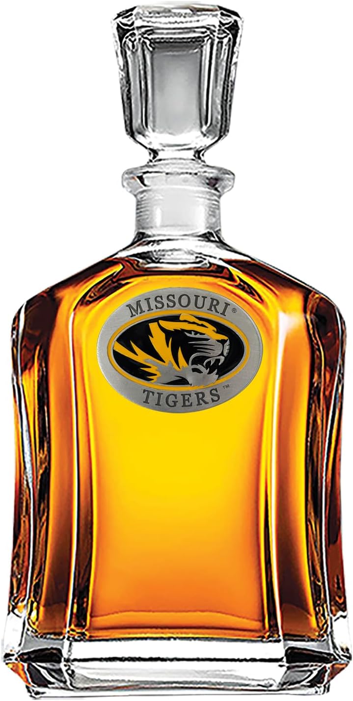Marines Decanter – Eagle Globe & Anchor | 24 OZ Whiskey Decanter for Liquor with Airtight Stopper | Expertly Crafted Pewter Glass Clear