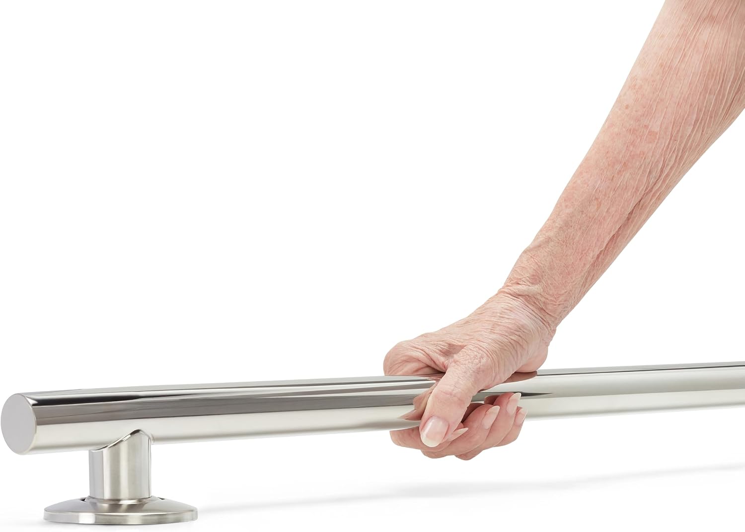 Seachrome 18-inch Coronado Designer Straight Bathroom Shower Grab Bar, Satin Stainless Steel, Brushed Nickel