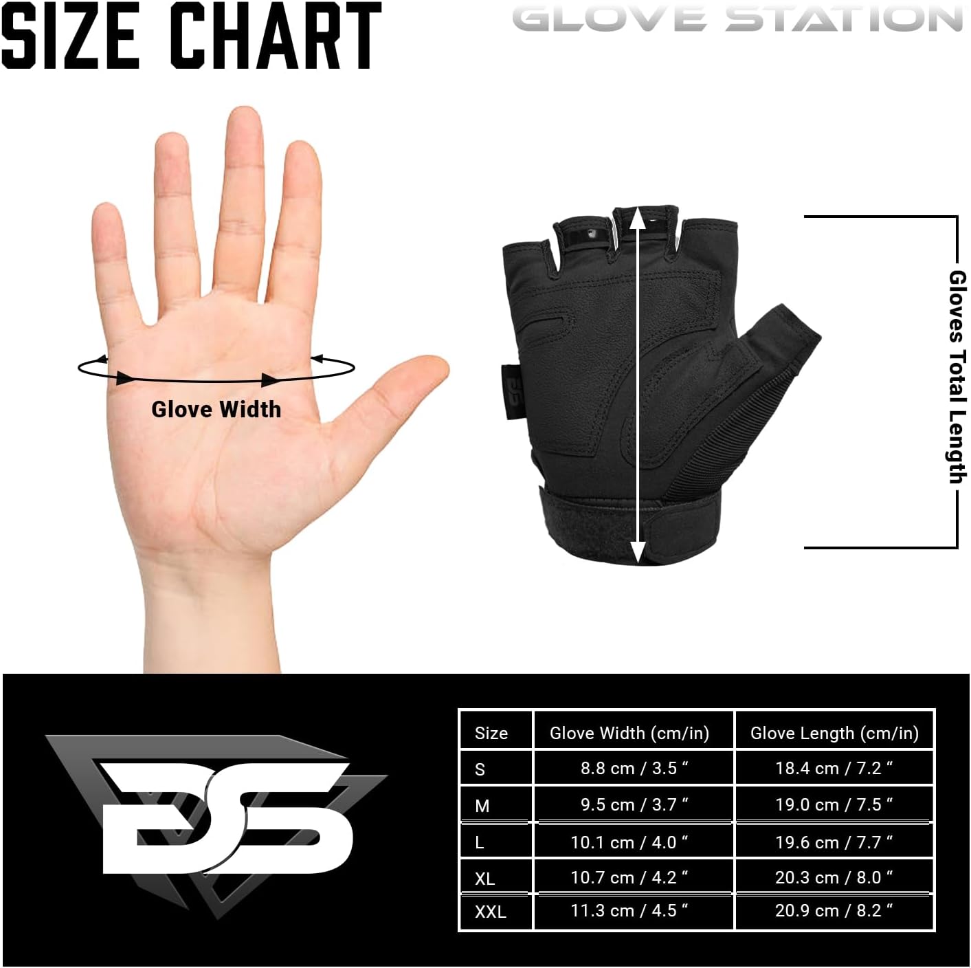 Glove Station Fingerless Knuckle Motorcycle Gloves, TACHK200