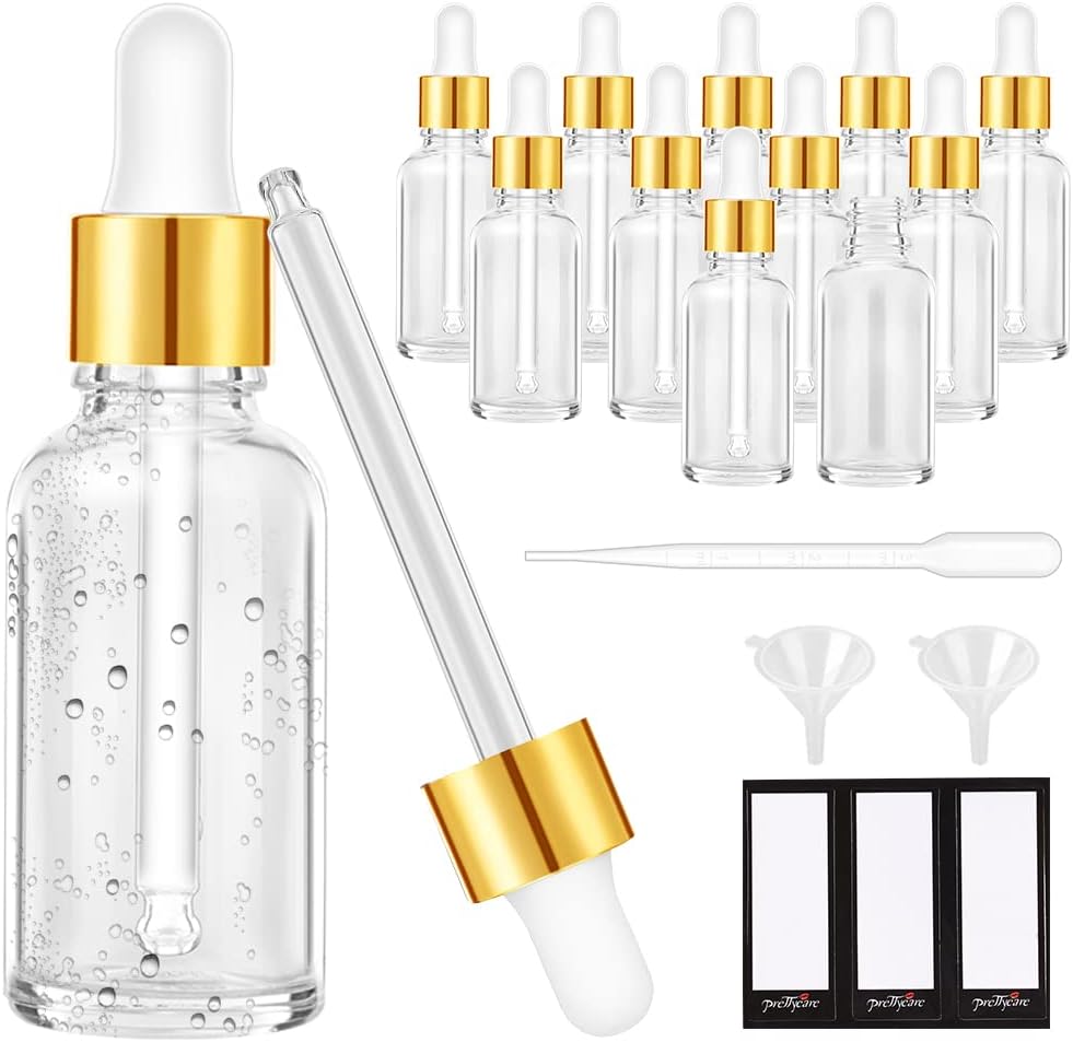 PrettyCare Glass Eye Dropper Bottles 99 Pack