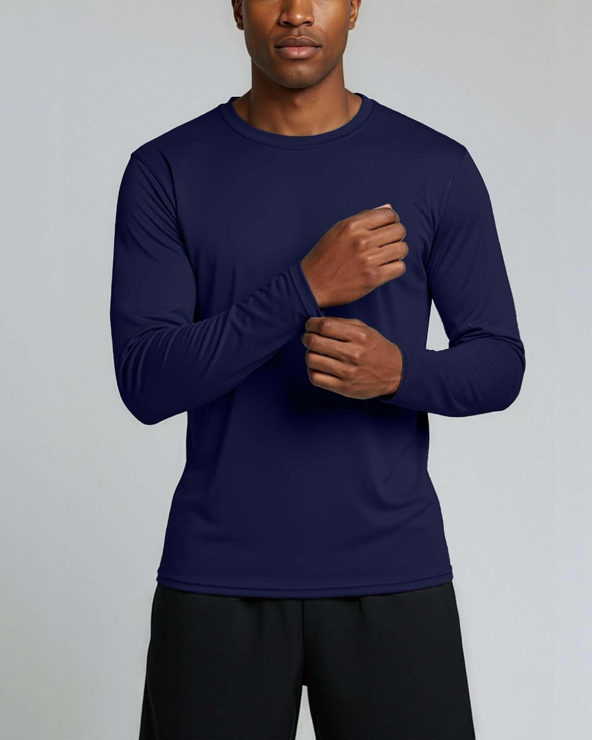 4 Pack Men's Dry Fit Long Sleeve Workout Shirts Gym Athletic Tee Fishing