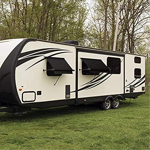 CAREFREE WG0604E4EB Simply Shade RV Window Awning-Black Vinyl-6' (72")