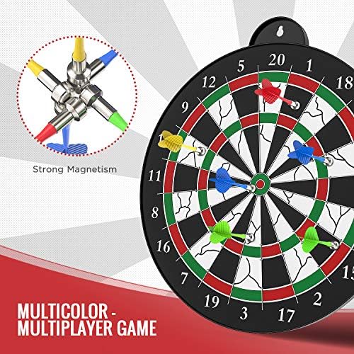 Dart Board - 12pcs Magnetic Darts - Excellent Indoor Game and Party Games