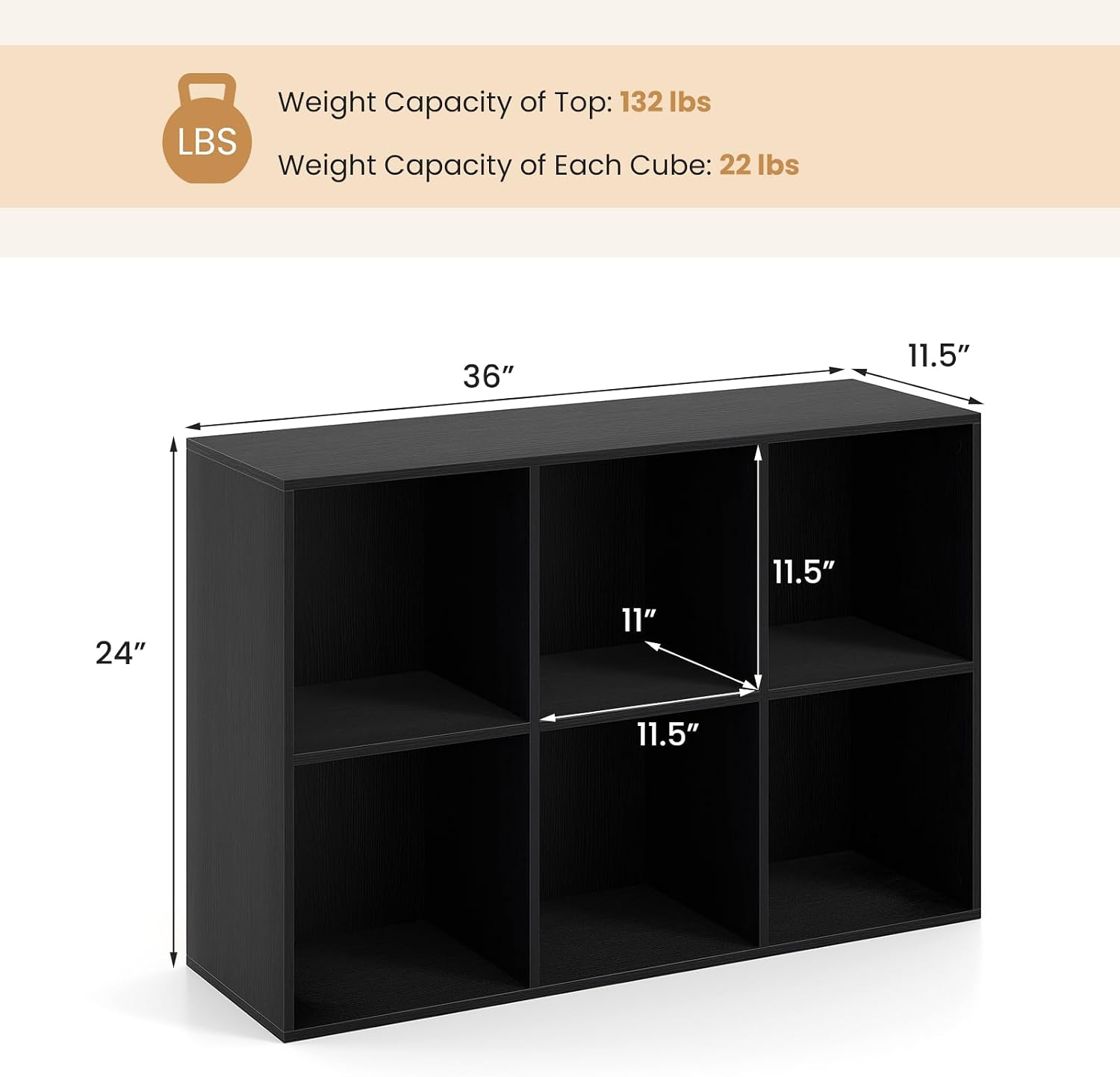 Giantex 8-Cube Bookcase, 3-Tier Cubby Bookshelf, Horizontal Vertical Display Rack with Anti-Tipping Kits, Modern Storage Organizer Shelf Unit for Bedroom, Living Room, Study (Natural, 8-Cube)