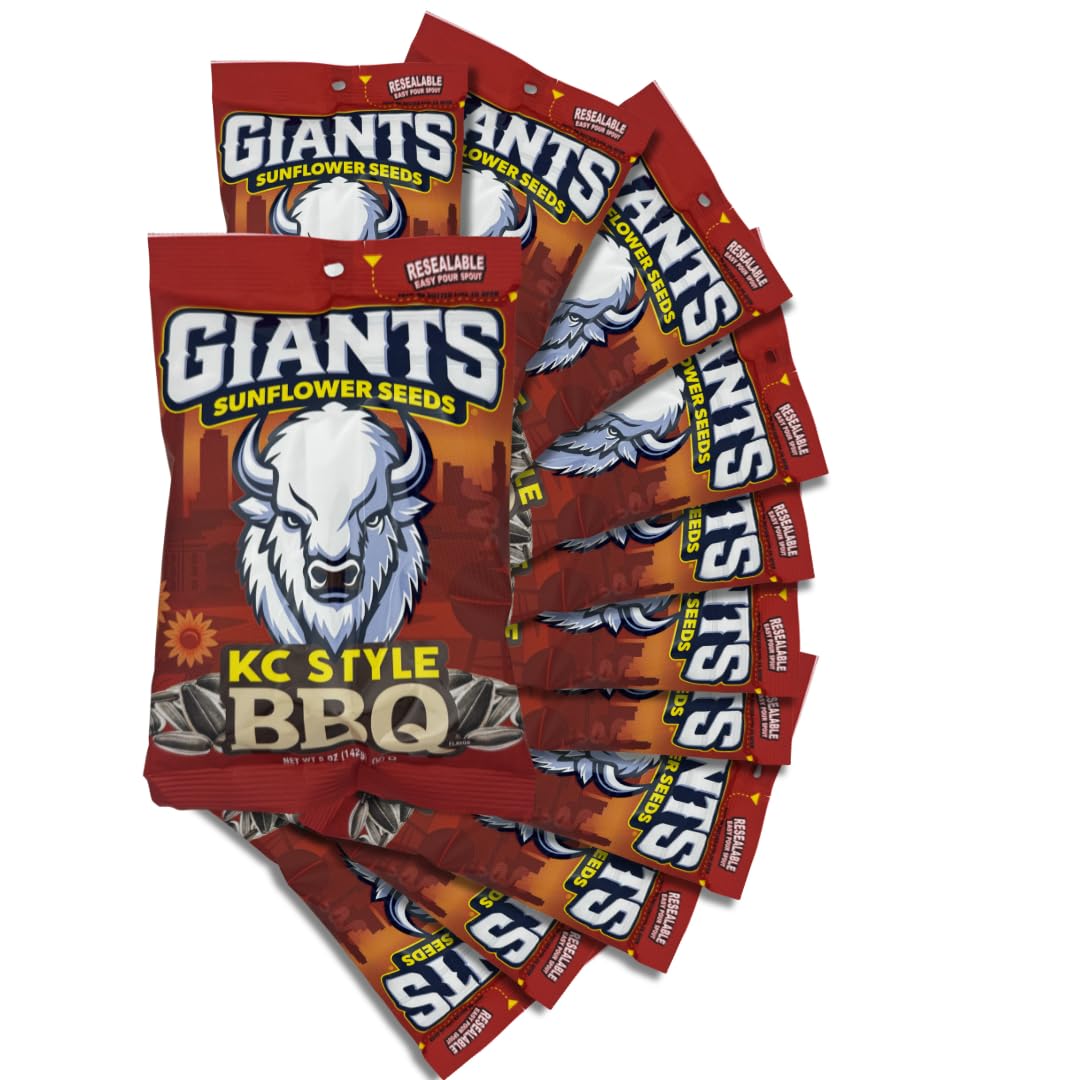 GIANTS Original Sunflower Seeds - Sunflower Seeds to Eat, Sunflower Seeds Bulk, Lightly Salted Sunflower Seeds for Eating, High Protein Snack - 5.75 oz Resealable Bags (Case of 12)