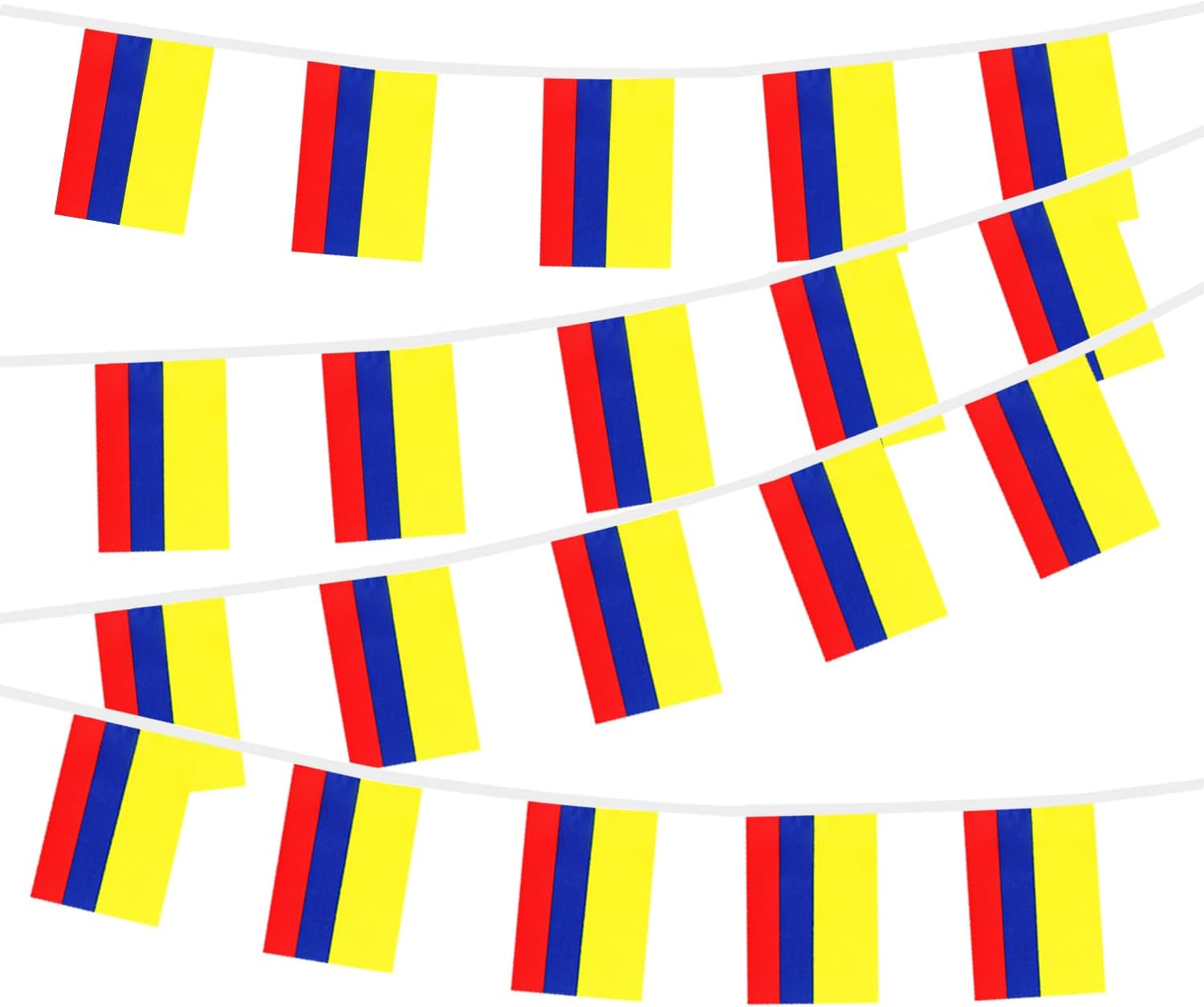 Nicaragua String Flags Banner Mini Small Nicaraguans Flag Bunting Patriotic Hanging Decor,National Holiday, Sports Game, Fiesta & Themed Party,18 Feet 20 Flags