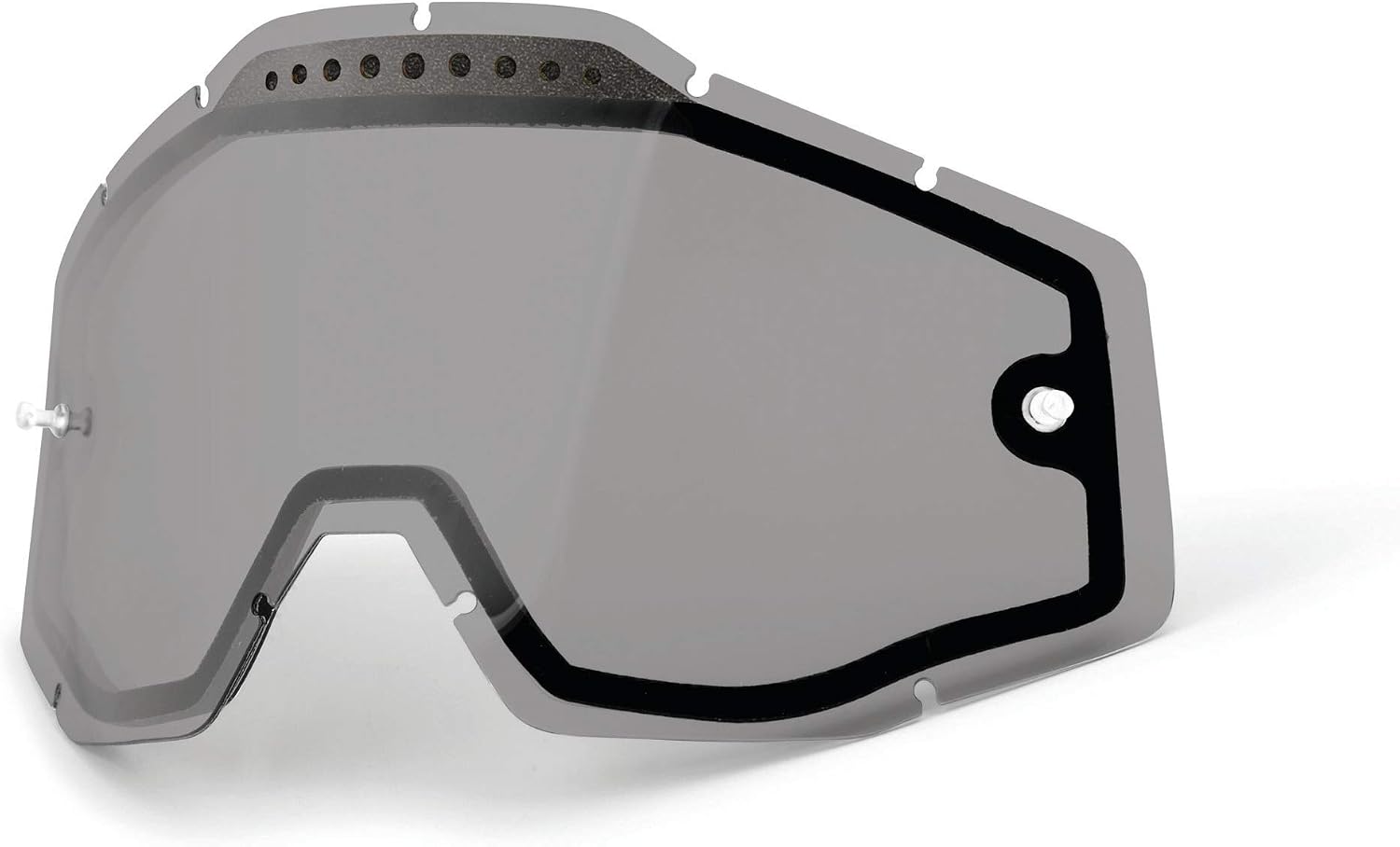 100% Goggle Vented Replacement Lens - Racecraft 1, Accuri 1, Strata 1 Compatible (Dual Pane Anti-Fog Vented-SMOKE)