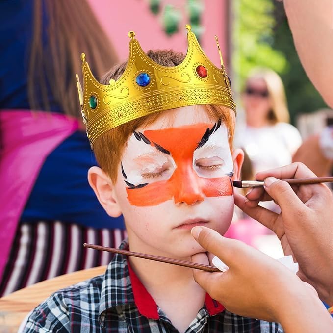 Adorox Gold Royal King Plastic Crown Prince Costume Accessory