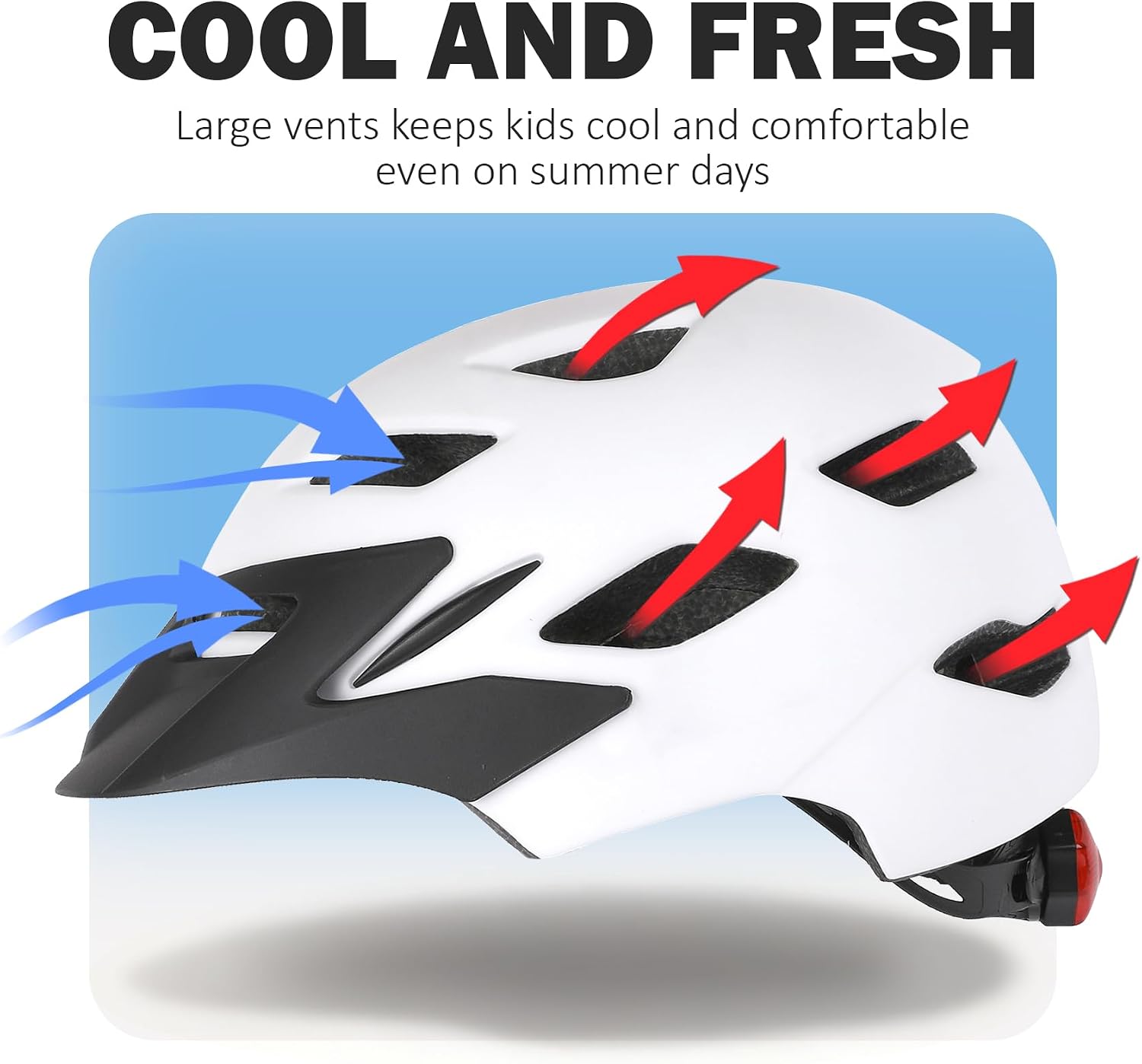 Kids Bike Helmet, Toddler Youth Helmet for Boys Girls, Ages 3-5, 5-8, 8-14