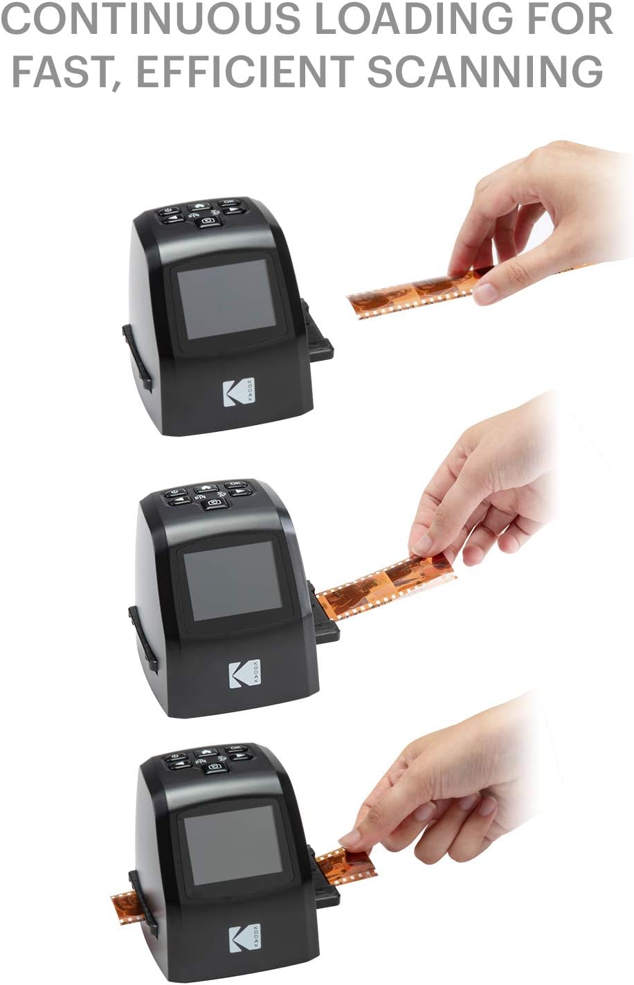 KODAK Mini Digital Film & Slide Scanner, 35mm, 126, 110, Super 8, 2.4" LCD