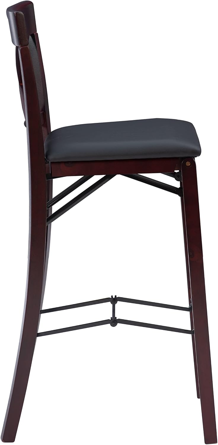 Linon Triena X Back Folding Counter Stool, Brown