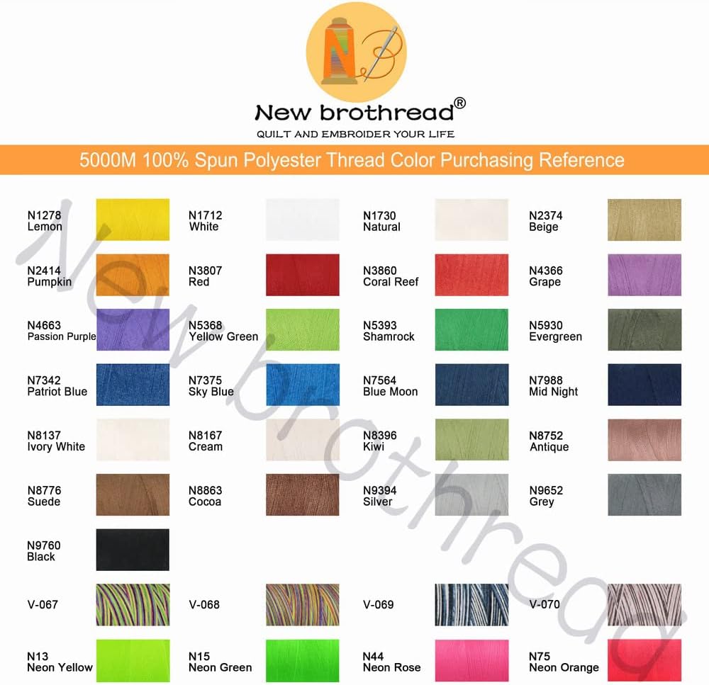 New brothread 4 Large Cones All Purpose Polyester Thread -Cream