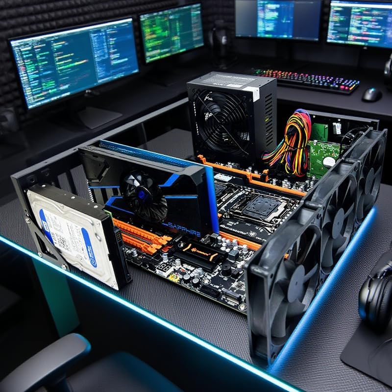 PC Test Bench PC Case, Open Air PC Case, ATX Open Frame Computer Case, DIY PC Rack for ATX MATX ITX Motherboards
