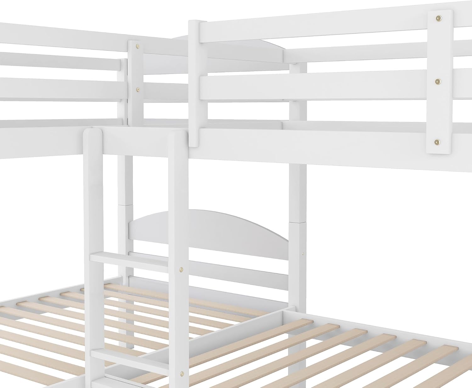 Harper & Bright Designs Twin L-Shaped Bunk Bed with Trundle, Can be Divided into Two L-Shaped Beds, No Spring Box Needed (Grey)