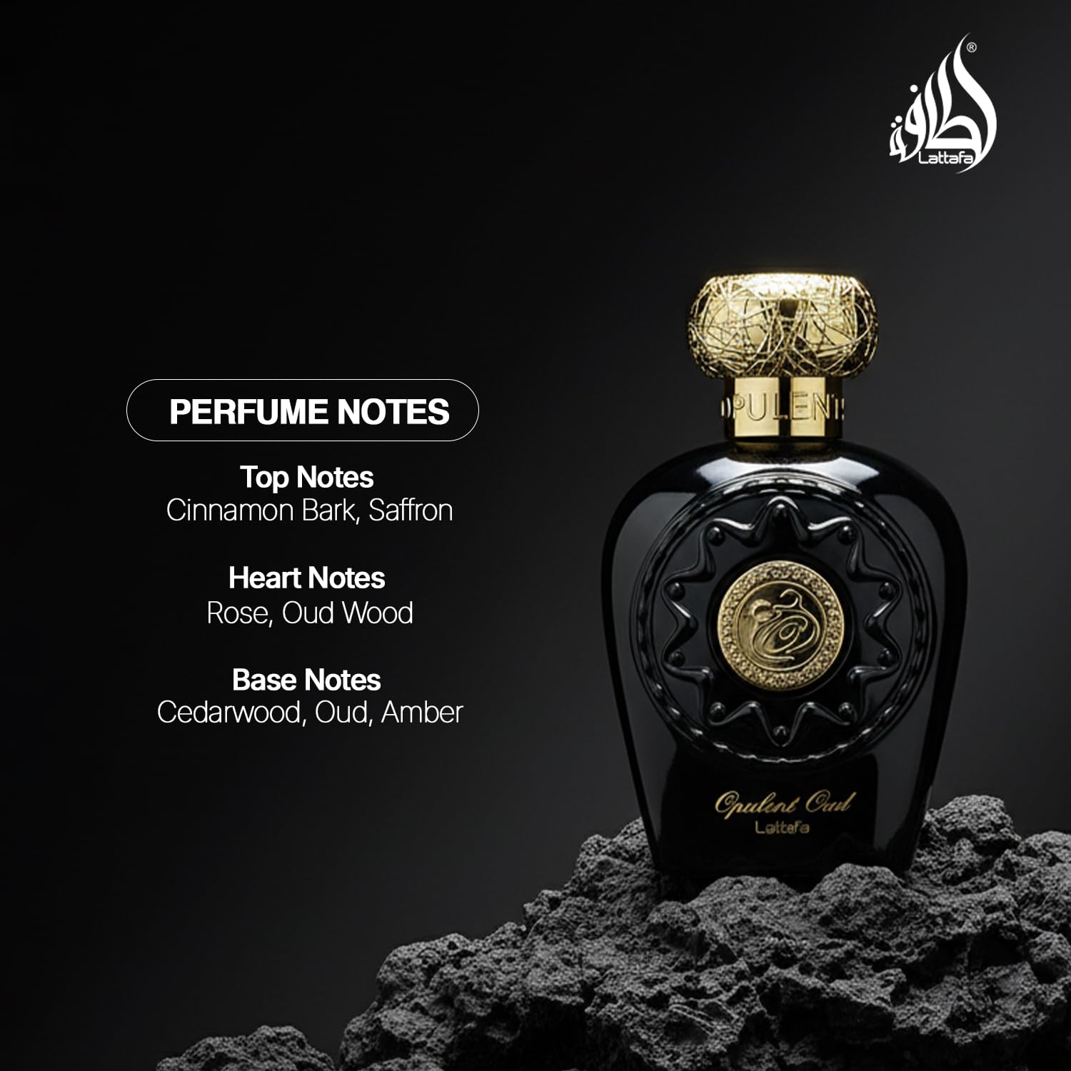 Lattafa Opulent Oud for Unisex Eau de Parfum Spray, 3.4 Ounce