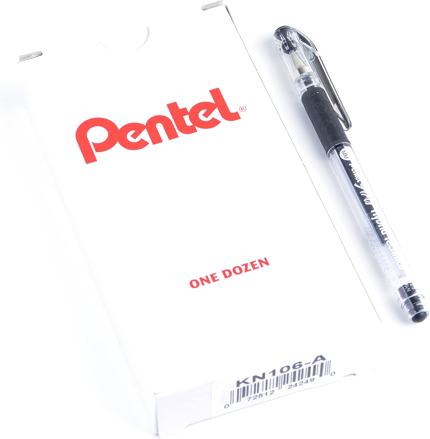 Pentel Arts Hybrid Technica Pen, (0.3mm), Ultra Fine Point, Black Ink, Box of 12 (KN103-A)