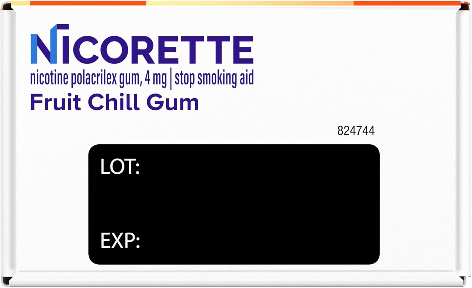 Nicorette Nicotine Gum 4mg, Quit Smoking Aid, Fruit Chill Flavor, 20 Count | Reduces Nicotine Cravings and Withdrawal Symptoms, Intense Craving Relief, Portable Smoking Cessation Gum