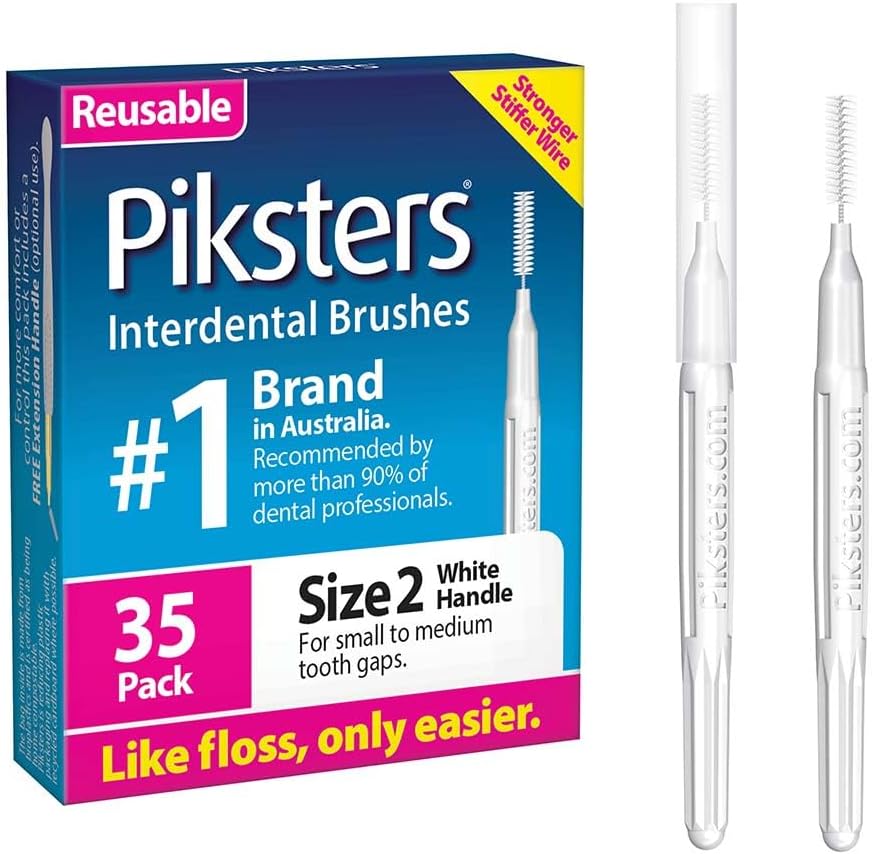 Piksters Interdental Brush Tight Gaps 35 Pack Purple Size 1