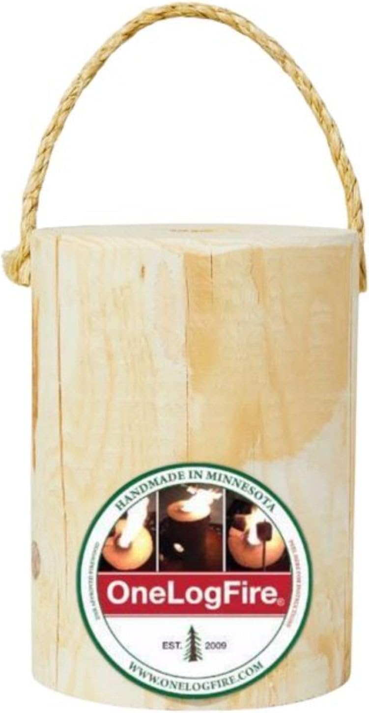 The Original OneLogFire (6) Pack | Swedish Fire Log | Swedish Torch | One Log Campfire | for Outdoor Firepit | Campfire | Bonfires | Fireplace