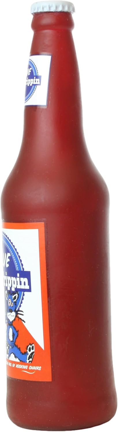 SILLY SQUEAKERS Tuffy Beer Bottle Dog Toy: Squeaky Dog Toy, Washable and Floats, Vinyl