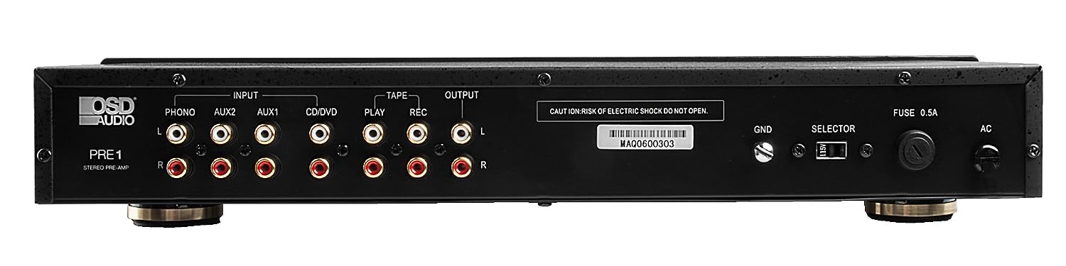 OSD Audio Pre-1 High Definition Preamplifier – Multi Source Select Phono Ready