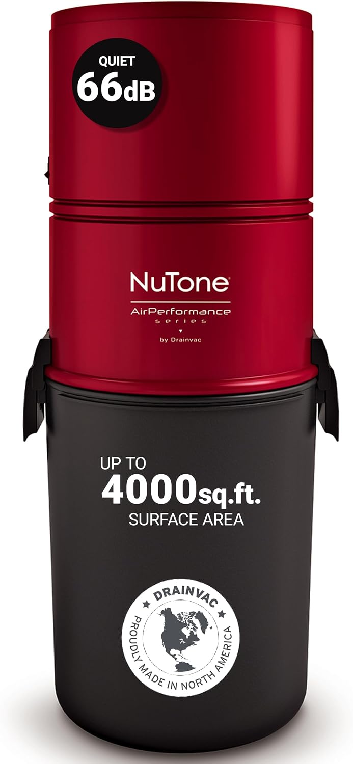 Drainvac Broan-nutone 550 Air watts Residential Central Vacuum System - Anti-Vibration, Powerful Suction