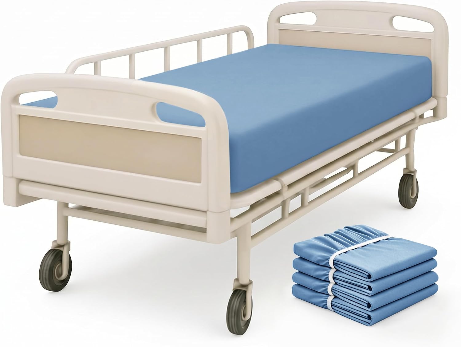 VACVELT 4 Pack Hospital Bed Fitted Sheet, 36x80 12-Inch Pocket, Pink | Premium Microfiber Fabric, 360-Degree Elastic, Skin-Friendly, Wrinkle Resistant, Machine Washable, For Home Hospital Beds