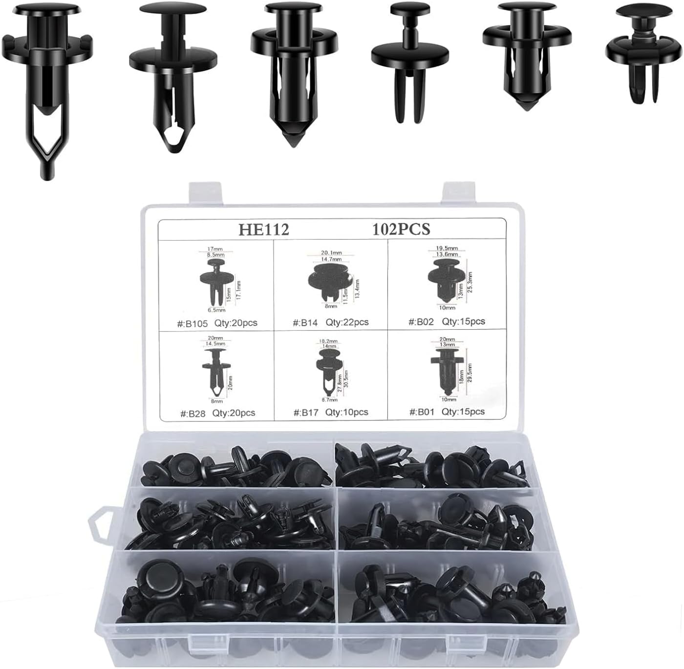 OTUAYAUTO 245 PCS Fender Clips Car Clips Bumper Plastic Rivets