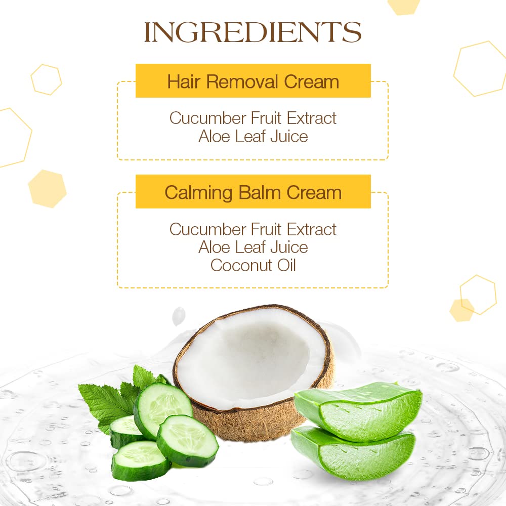 Gigi Hair Removal Cream, for the Face, and Calming Balm Set