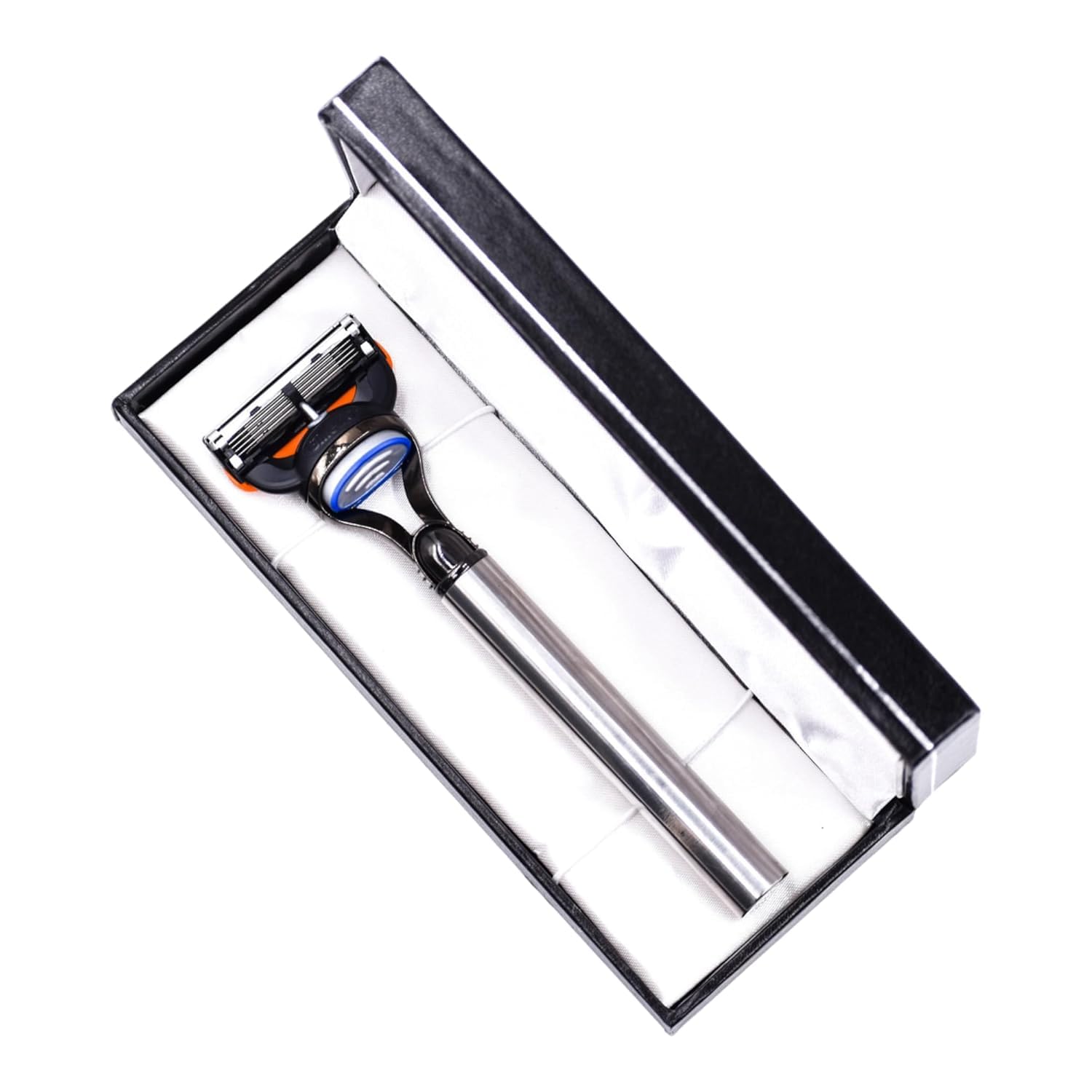 Parker Fusion Compatible Razor with 6 inch Long Stainless Steel Handle | Heavyweight Stainless Steel Handle