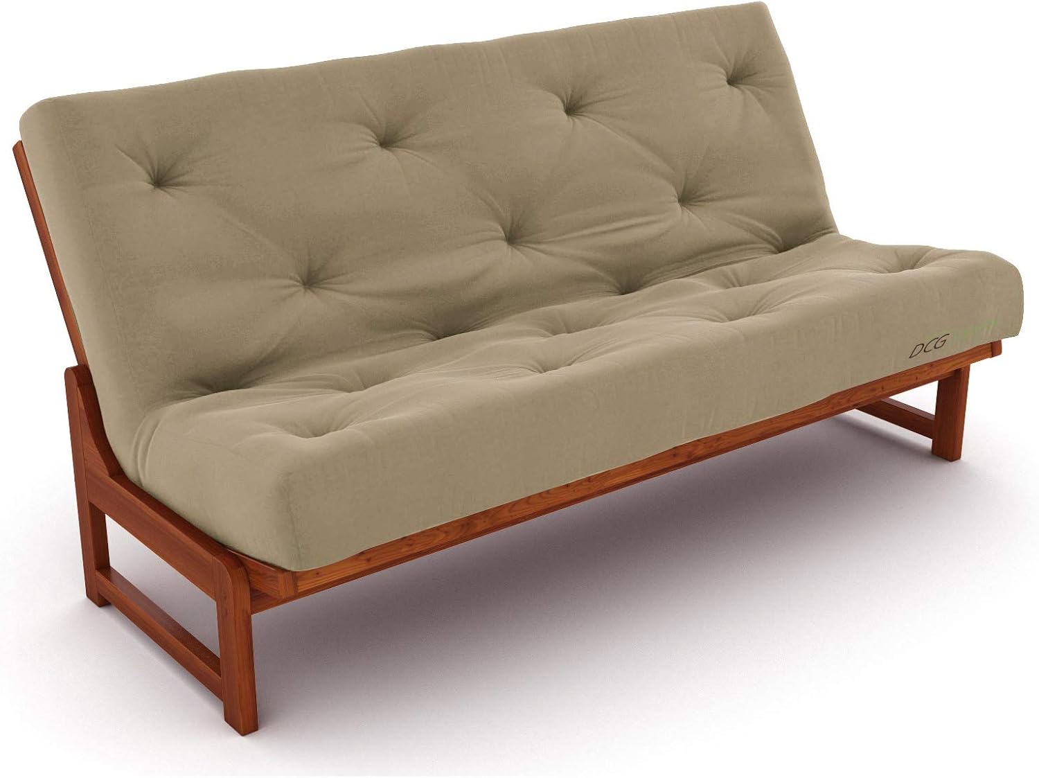 Nirvana Futons Plush, Comfortable 8-Inch Full Futon Mattress, Microfiber Fudge - Made in USA