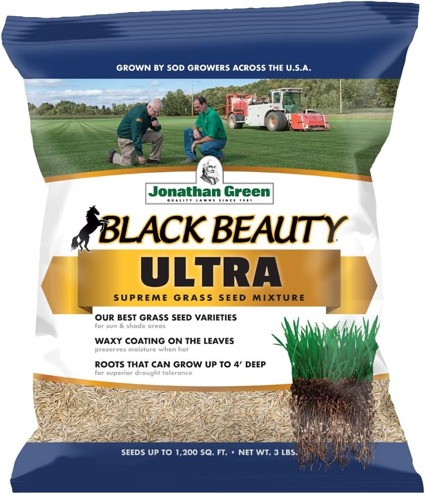 Jonathan Green (10323) Black Beauty Ultra Grass Seed - Cool Season Lawn Seed (25 lb)