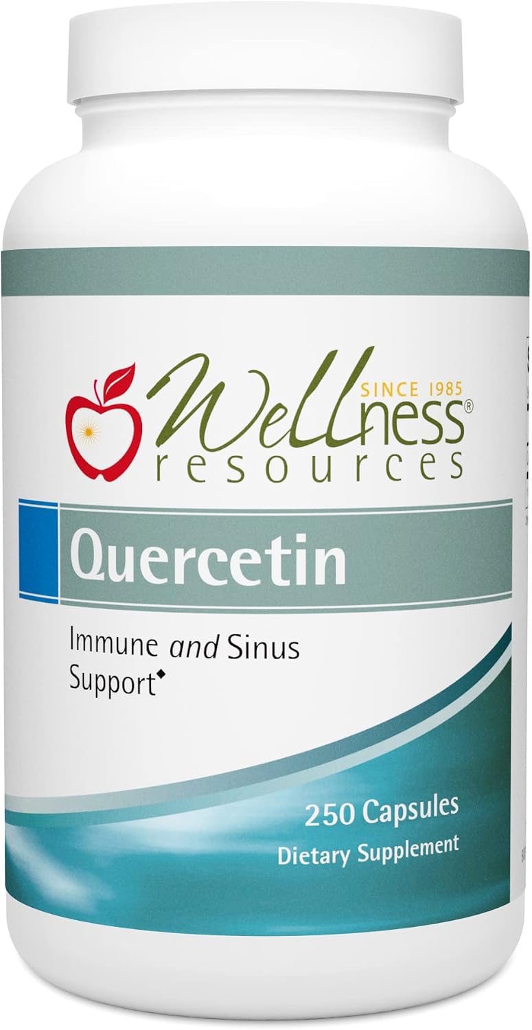 Wellness Resources Quercetin - Immune, Sinus and Allergy Support 1000mg per Serving - (100 caps/50 Servings) Vegan, Non-GMO