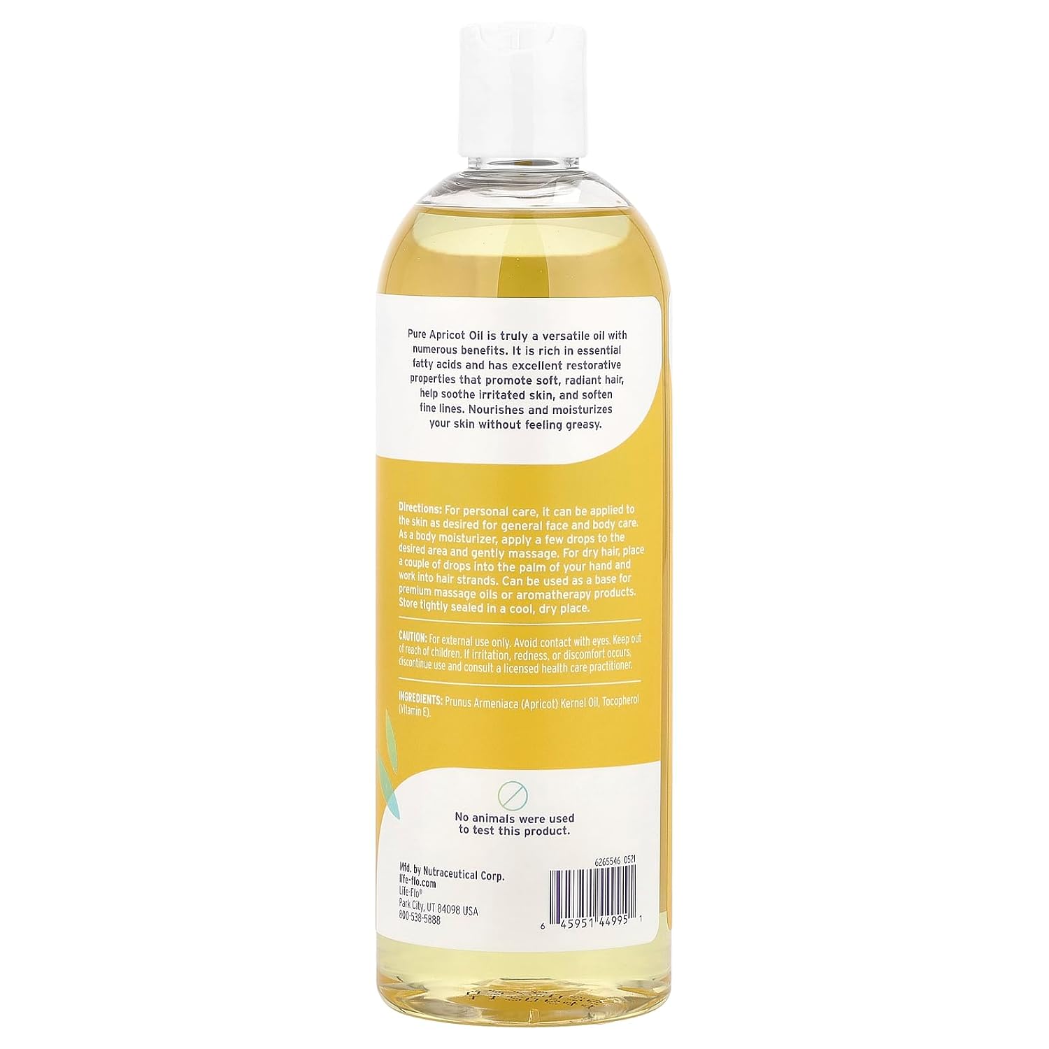 LIFE-FLO Pure Coconut Oil, Fractionated, Refined Liquid Coconut Oil, Skin Care, Hair Care, Massage, Aromatherapy, All Skin Types, Hypoallergenic, 60-Day Guarantee, Not Tested on Animals, 16oz