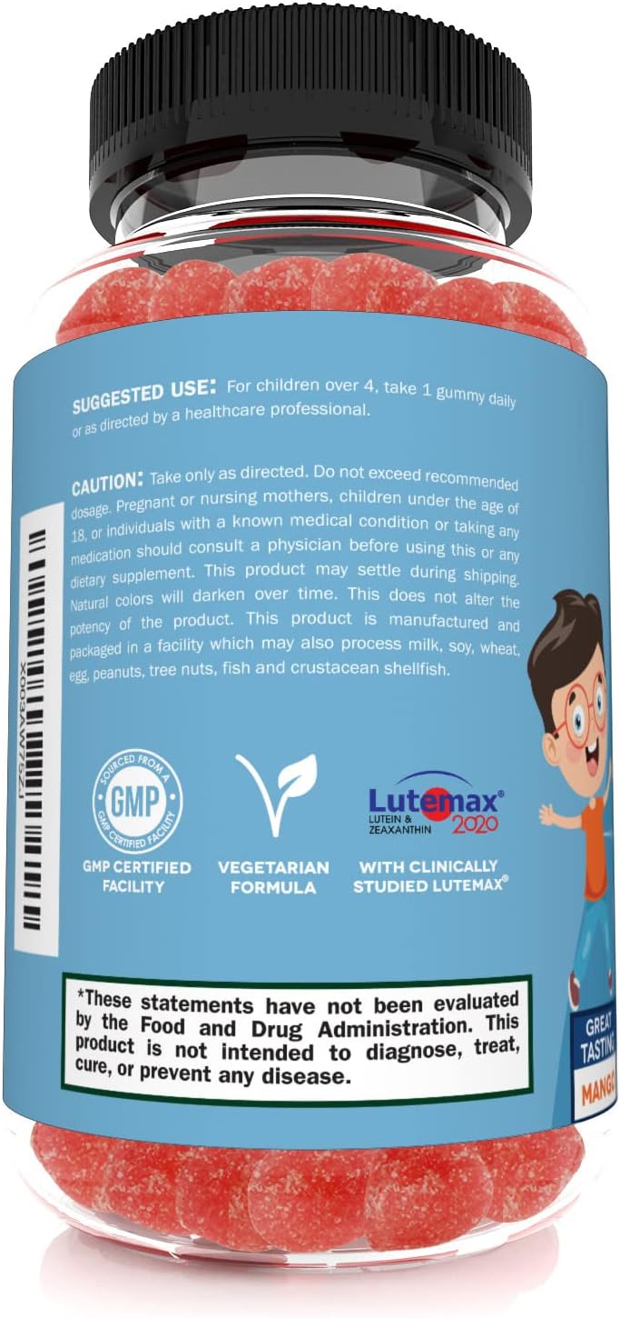 Premium Eye Support Gummies–Lutein Gummies with Zeaxanthin Supports Overall Eye Health