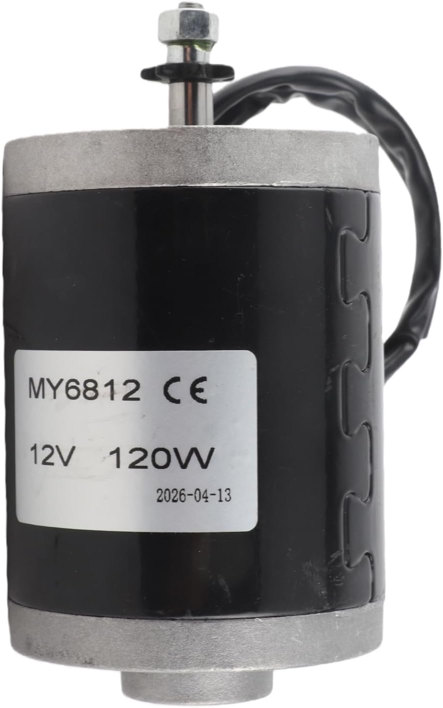 Tbest DC Motor, High-Speed Small Brushed Motor with Pulley, 12V 120W for Electric Scooter Repairs, DIY Projects, Commuters, Adults and Kids