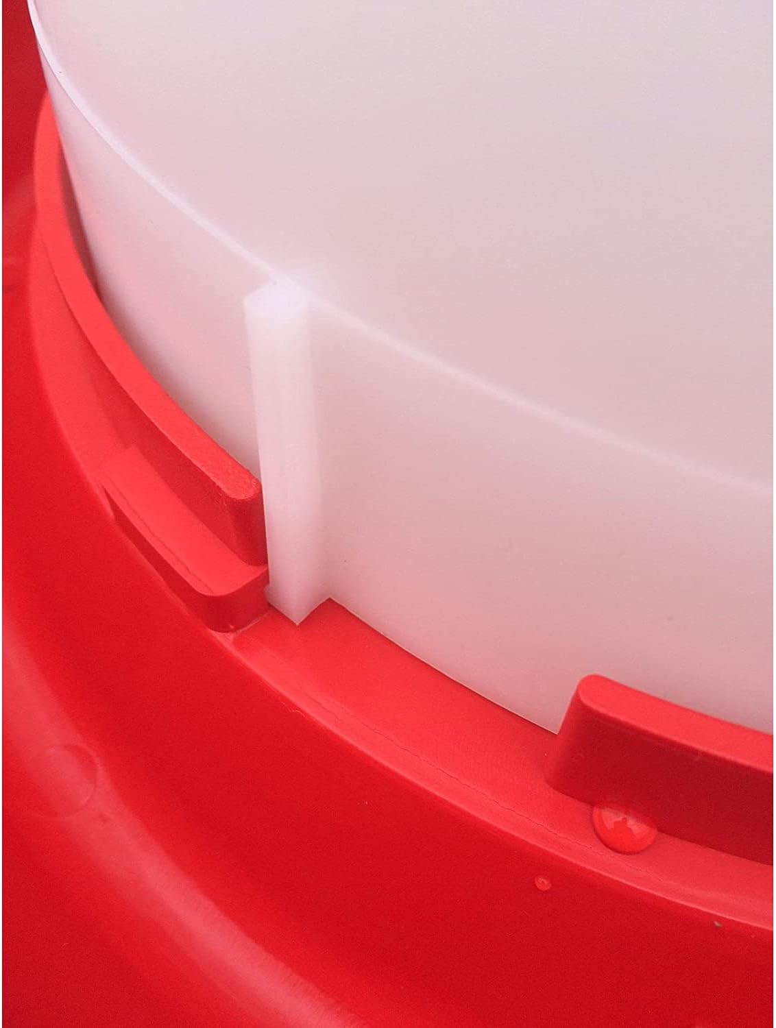 Farm Innovators HB-60P Thermostatically Controlled Heated 2 Gallon Plastic Outdoor Year Round Poultry Chicken Water Bucket Drinker, White/Red | Thermostatically controlled to keep water from freezing, side mounted drip-free/freeze-free nipples for up to…