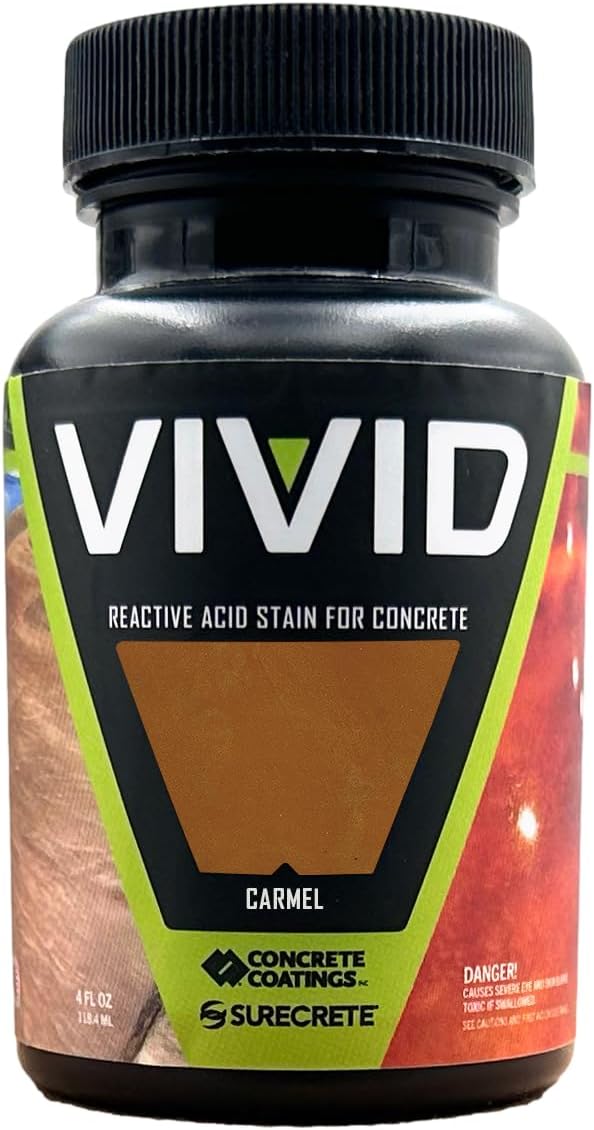 CC Concrete Coatings Vivid Acid Stain for Concrete | Weathered Terracotta | 4 oz Tester
